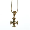 Vintage 1980s Napier Modernist Gold Cross Pendant Necklace, Pendant with Diamante Crystal, Gold Tone Rope Chain, Lobster Claw Clasp by Napier - Vintage Meet Modern Vintage Jewelry - Chicago, Illinois - #oldhollywoodglamour #vintagemeetmodern #designervintage #jewelrybox #antiquejewelry #vintagejewelry