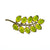 Vintage Olive Green Rhinestone Branch Brooch, Gold Tone Setting, Brooches and Pins