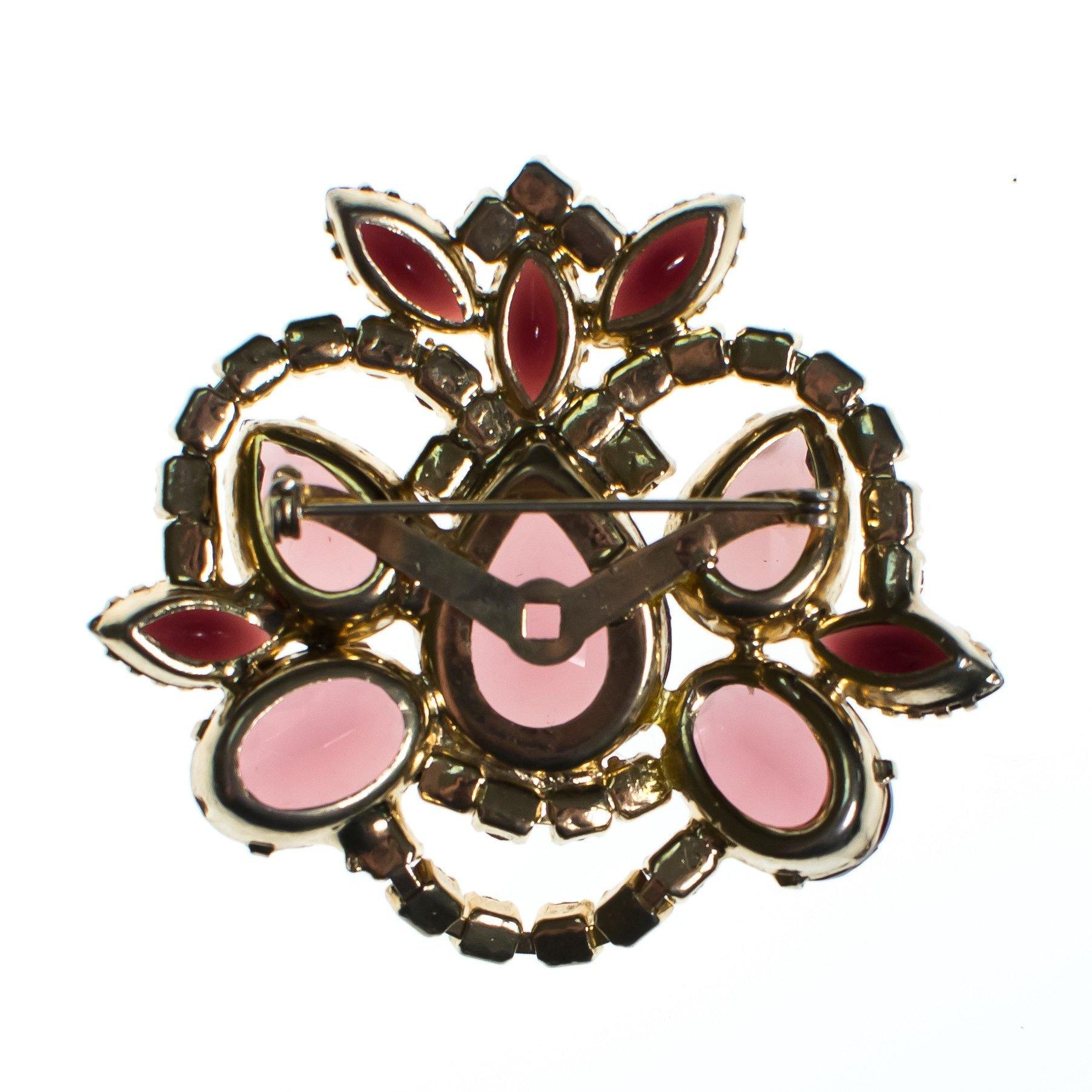 Vintage Purple Rhinestones Brooch, Silver Tone Setting, Brooches and Pins by Mid Century Modern - Vintage Meet Modern Vintage Jewelry - Chicago, Illinois - #oldhollywoodglamour #vintagemeetmodern #designervintage #jewelrybox #antiquejewelry #vintagejewelry