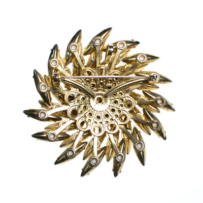 Vintage Milk Glass and Diamante Rhinestone Brooch, Pendant by 1950s - Vintage Meet Modern Vintage Jewelry - Chicago, Illinois - #oldhollywoodglamour #vintagemeetmodern #designervintage #jewelrybox #antiquejewelry #vintagejewelry