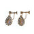 Vintage 1950s Opaline and Diamante Dangling Drop Earrings