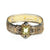 Vintage Edwardian Filigree Bracelet with Lemon Citrine Crystal Gold and Silver with a Buckle Clasp