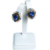 Vintage Sapphire Blue Rhinestones Statement Earrings, Silver Tone Setting, Clip-on Earrings by 1960s - Vintage Meet Modern Vintage Jewelry - Chicago, Illinois - #oldhollywoodglamour #vintagemeetmodern #designervintage #jewelrybox #antiquejewelry #vintagejewelry