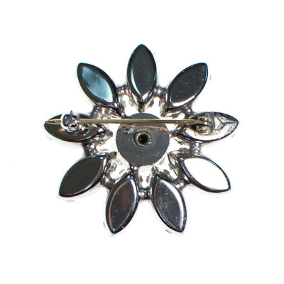 Vintage Diamante Rhinestone Flower Brooch, Silver Tone Setting, Brooches and Pins by Art Deco - Vintage Meet Modern Vintage Jewelry - Chicago, Illinois - #oldhollywoodglamour #vintagemeetmodern #designervintage #jewelrybox #antiquejewelry #vintagejewelry