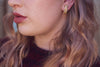 Vintage Swarovski Crystal Rhinestone Earrings, Gold Tone Setting, Clip-on by Swarovski - Vintage Meet Modern Vintage Jewelry - Chicago, Illinois - #oldhollywoodglamour #vintagemeetmodern #designervintage #jewelrybox #antiquejewelry #vintagejewelry