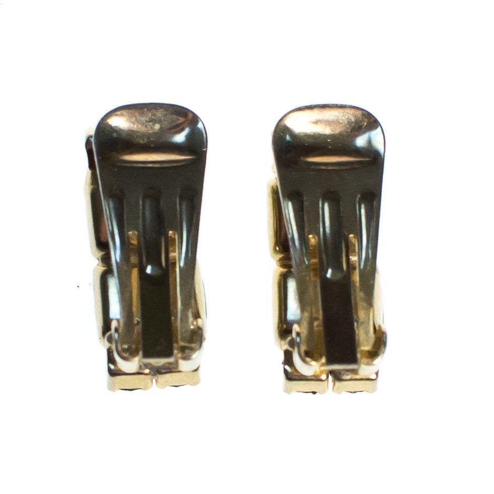 Vintage Mid Century Modern Light Green Cabochon and Dark Green Rhinestone Earrings, Clip On by Mid Century Modern - Vintage Meet Modern Vintage Jewelry - Chicago, Illinois - #oldhollywoodglamour #vintagemeetmodern #designervintage #jewelrybox #antiquejewelry #vintagejewelry