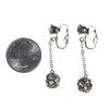 Vintage Crystal Ball Statement Earrings, Diamante Crystals, Clip-on Dangle Earrings by Art Deco - Vintage Meet Modern Vintage Jewelry - Chicago, Illinois - #oldhollywoodglamour #vintagemeetmodern #designervintage #jewelrybox #antiquejewelry #vintagejewelry