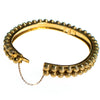 Vintage Gold Bead Hinged Bangle Bracelet by Bangle - Vintage Meet Modern Vintage Jewelry - Chicago, Illinois - #oldhollywoodglamour #vintagemeetmodern #designervintage #jewelrybox #antiquejewelry #vintagejewelry