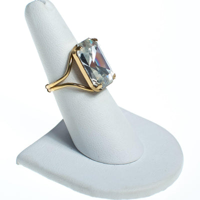 Vintage Huge Chunky Crystal Cocktail Statement Ring by Gold Filled - Vintage Meet Modern Vintage Jewelry - Chicago, Illinois - #oldhollywoodglamour #vintagemeetmodern #designervintage #jewelrybox #antiquejewelry #vintagejewelry