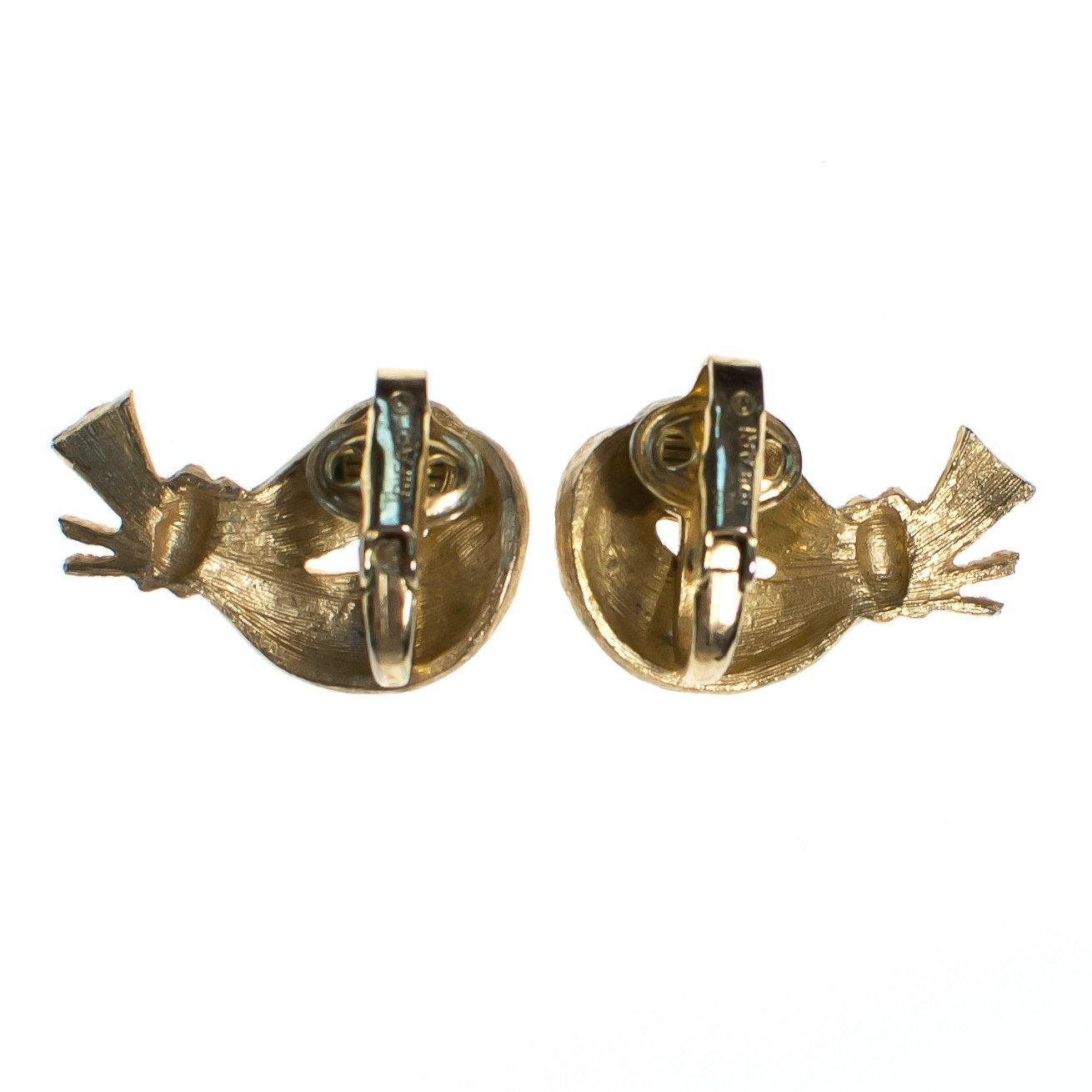 Vintage Mid Century Modern Crown Trifari Gold Loop & Knot Earrings by Crown Trifari - Vintage Meet Modern Vintage Jewelry - Chicago, Illinois - #oldhollywoodglamour #vintagemeetmodern #designervintage #jewelrybox #antiquejewelry #vintagejewelry