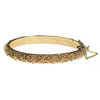 Vintage Crown Trifari Mid Century Modern Gold Pebbled Textured Bangle Bracelet by Crown Trifari - Vintage Meet Modern Vintage Jewelry - Chicago, Illinois - #oldhollywoodglamour #vintagemeetmodern #designervintage #jewelrybox #antiquejewelry #vintagejewelry