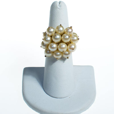Vintage 1960s Cluster Pearl Statement Ring by 1960s - Vintage Meet Modern Vintage Jewelry - Chicago, Illinois - #oldhollywoodglamour #vintagemeetmodern #designervintage #jewelrybox #antiquejewelry #vintagejewelry