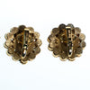 Vintage Crown Trifari Gold Bead Button Earrings, Clip On by Crown Trifari - Vintage Meet Modern Vintage Jewelry - Chicago, Illinois - #oldhollywoodglamour #vintagemeetmodern #designervintage #jewelrybox #antiquejewelry #vintagejewelry