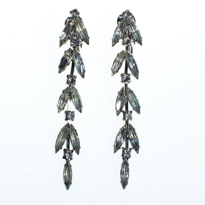 Vintage Art Deco Marquise Crystal Drop Statement Earrings, Clip On, Old Hollywood Glam by Art Deco - Vintage Meet Modern Vintage Jewelry - Chicago, Illinois - #oldhollywoodglamour #vintagemeetmodern #designervintage #jewelrybox #antiquejewelry #vintagejewelry