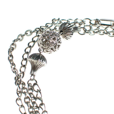 Vintage 1960s Silver Filigree Bead and Chain Necklace by 1960s - Vintage Meet Modern Vintage Jewelry - Chicago, Illinois - #oldhollywoodglamour #vintagemeetmodern #designervintage #jewelrybox #antiquejewelry #vintagejewelry