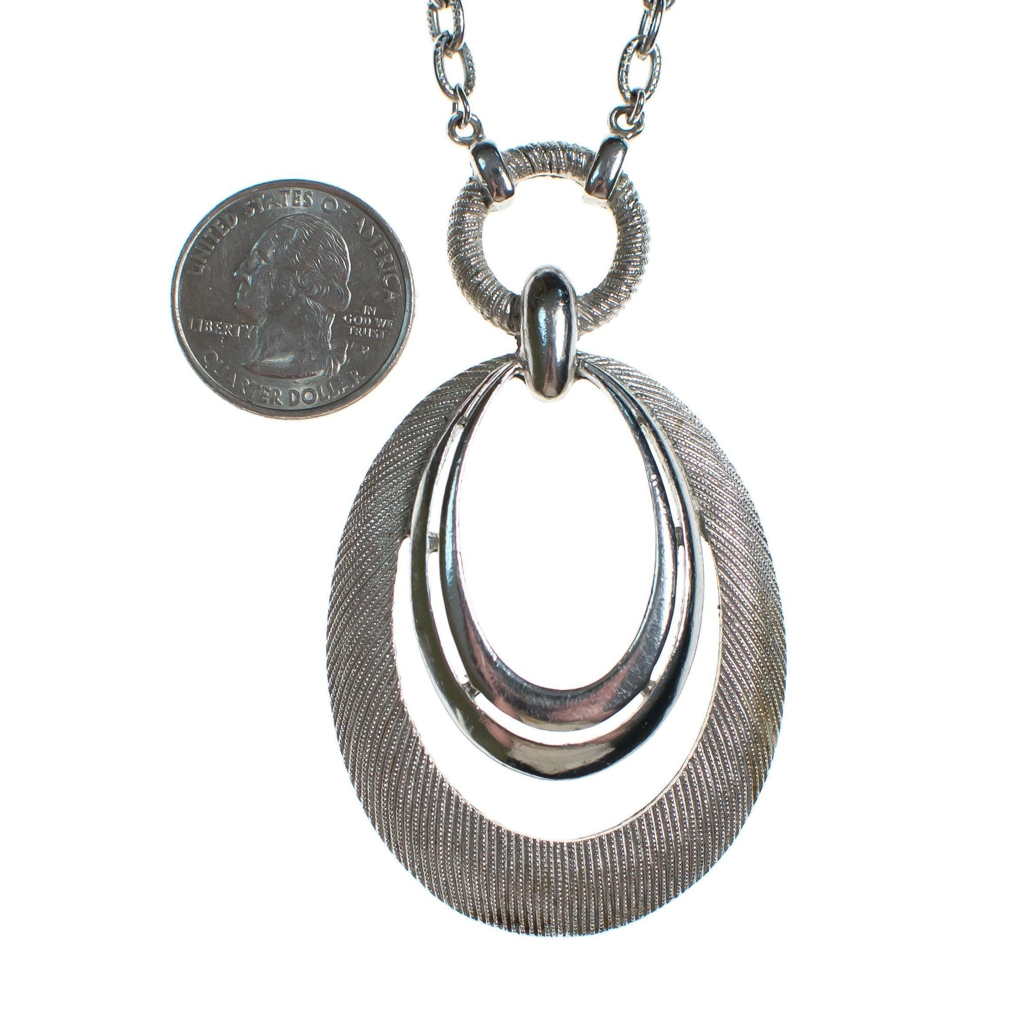 Vintage Crown Trifari Silver Modernist Statement Necklace by Crown Trifari - Vintage Meet Modern Vintage Jewelry - Chicago, Illinois - #oldhollywoodglamour #vintagemeetmodern #designervintage #jewelrybox #antiquejewelry #vintagejewelry