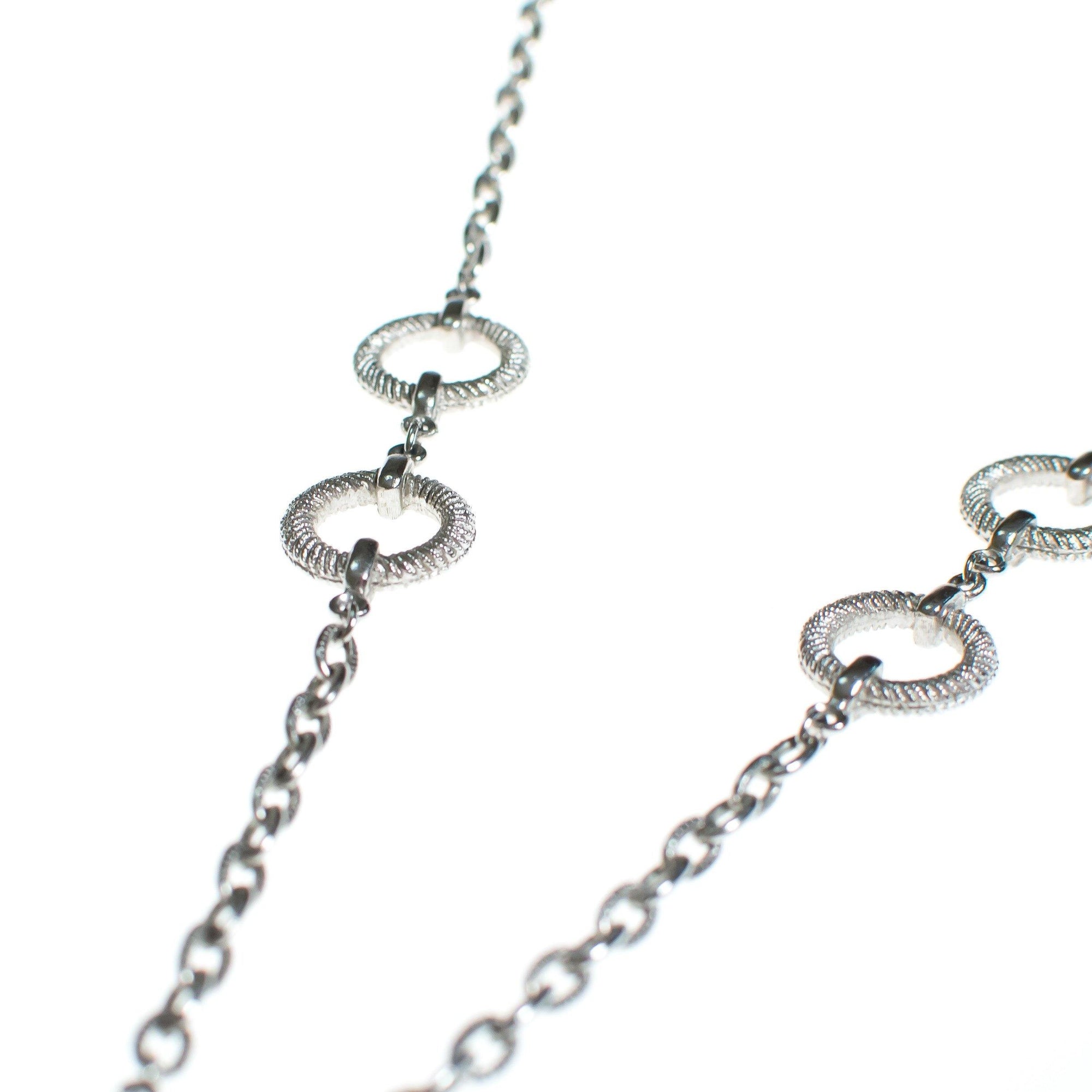 Vintage Crown Trifari Silver Modernist Statement Necklace by Crown Trifari - Vintage Meet Modern Vintage Jewelry - Chicago, Illinois - #oldhollywoodglamour #vintagemeetmodern #designervintage #jewelrybox #antiquejewelry #vintagejewelry