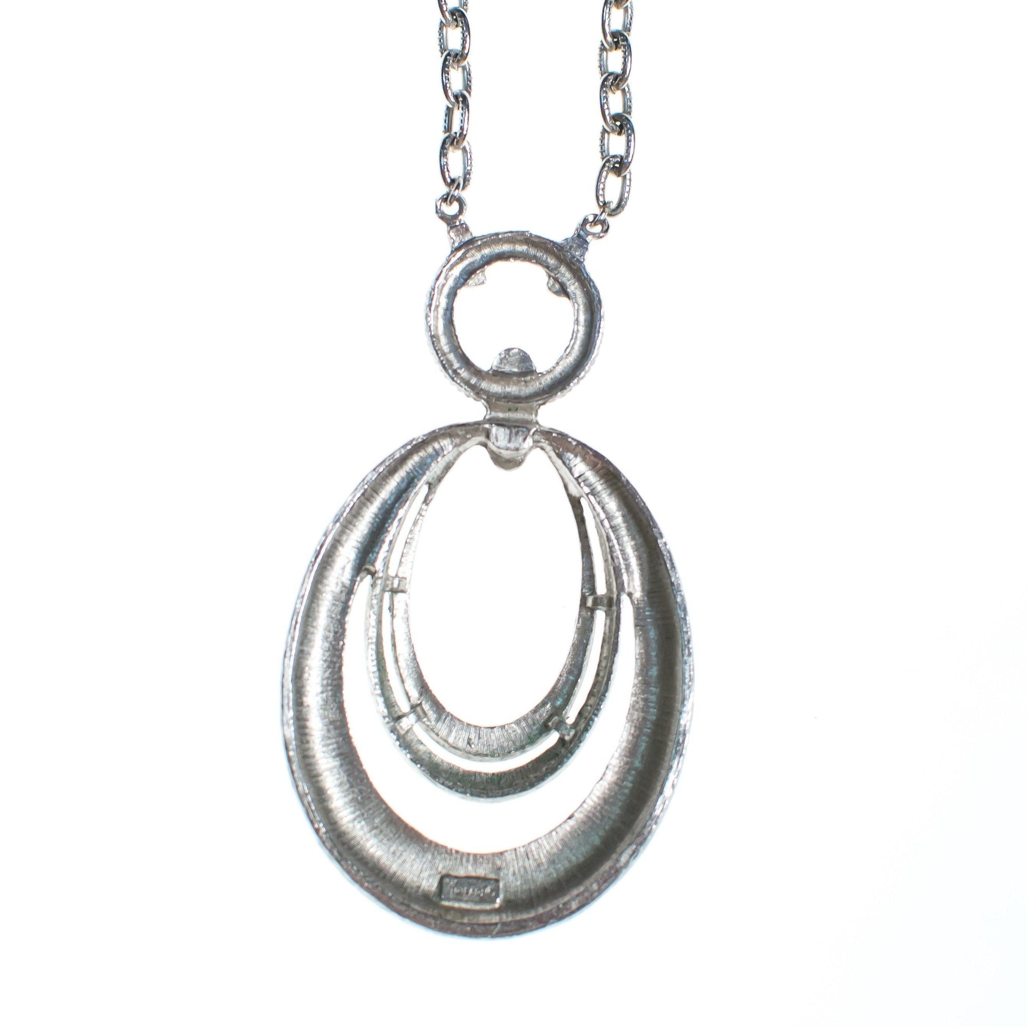 Vintage Crown Trifari Silver Modernist Statement Necklace by Crown Trifari - Vintage Meet Modern Vintage Jewelry - Chicago, Illinois - #oldhollywoodglamour #vintagemeetmodern #designervintage #jewelrybox #antiquejewelry #vintagejewelry