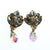 Vintage Juliana Dangling Aurora Borealis Rhinestone Statement Earrings, Clip On