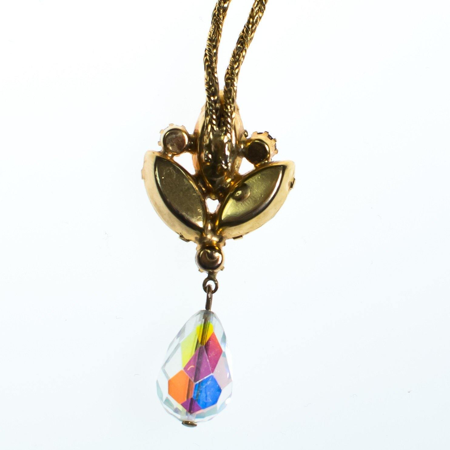 Vintage Juliana Rhinestone Pendant Necklace by Juliana - Vintage Meet Modern Vintage Jewelry - Chicago, Illinois - #oldhollywoodglamour #vintagemeetmodern #designervintage #jewelrybox #antiquejewelry #vintagejewelry