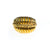 Vintage Retro 1960s Gold Domed Ribbed Statement Ring, Adjustable