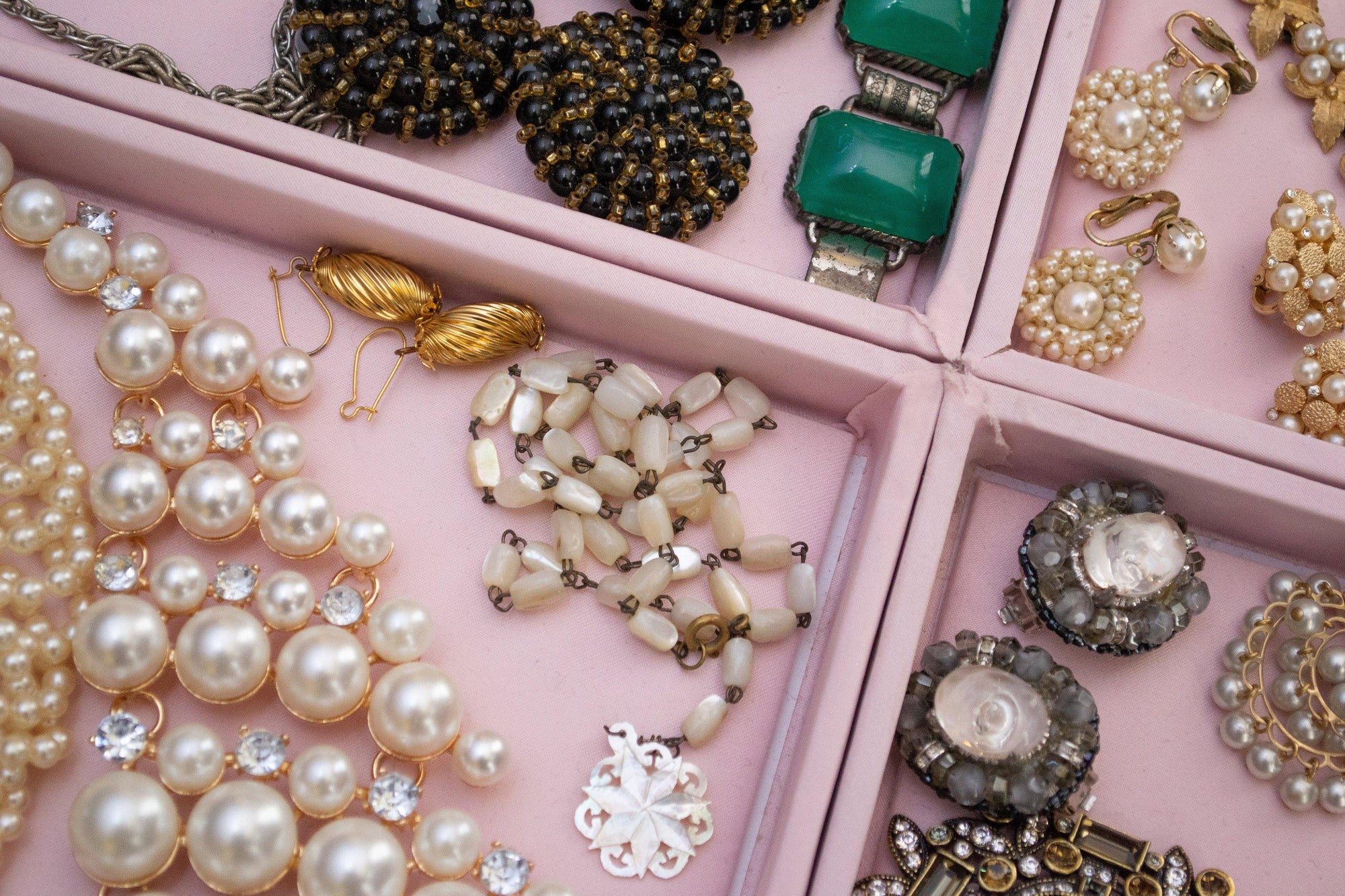 Vintage Ice Crystal and Smoke Rhinestone Statement Earrings by 1950s - Vintage Meet Modern Vintage Jewelry - Chicago, Illinois - #oldhollywoodglamour #vintagemeetmodern #designervintage #jewelrybox #antiquejewelry #vintagejewelry