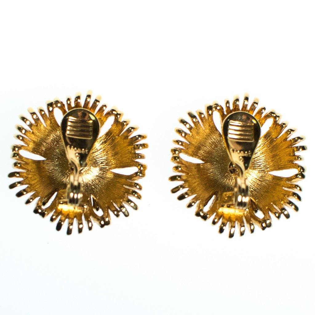 Vintage 1960s Retro Glam Monet Fringed Tassel Design Gold Statement Earrings by Monet - Vintage Meet Modern Vintage Jewelry - Chicago, Illinois - #oldhollywoodglamour #vintagemeetmodern #designervintage #jewelrybox #antiquejewelry #vintagejewelry