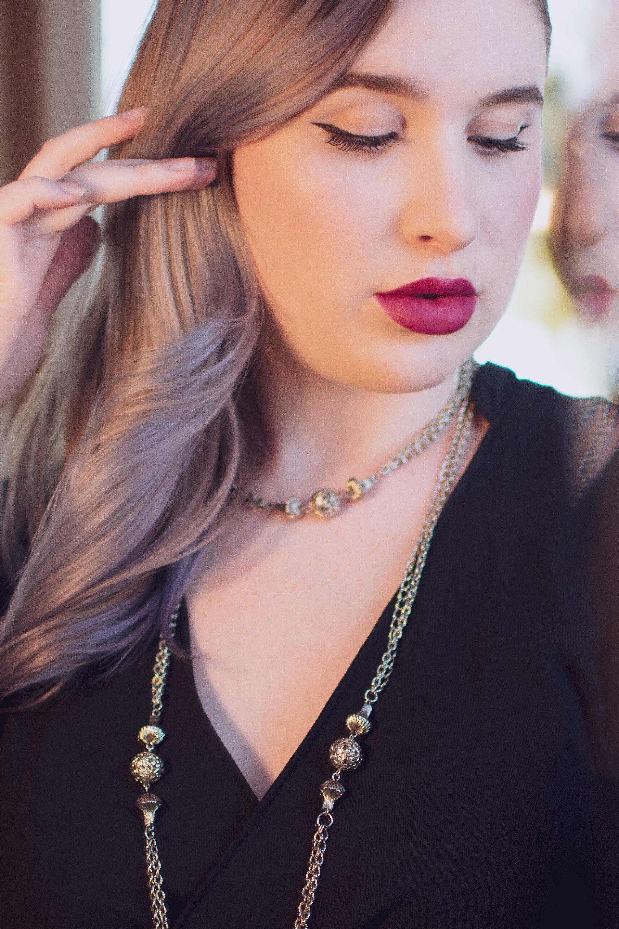 Vintage 1960s Silver Filigree Bead and Chain Necklace by 1960s - Vintage Meet Modern Vintage Jewelry - Chicago, Illinois - #oldhollywoodglamour #vintagemeetmodern #designervintage #jewelrybox #antiquejewelry #vintagejewelry