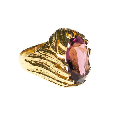 Vintage 1960s Amethyst Crystal Cocktail Statement Ring by 1960s - Vintage Meet Modern Vintage Jewelry - Chicago, Illinois - #oldhollywoodglamour #vintagemeetmodern #designervintage #jewelrybox #antiquejewelry #vintagejewelry