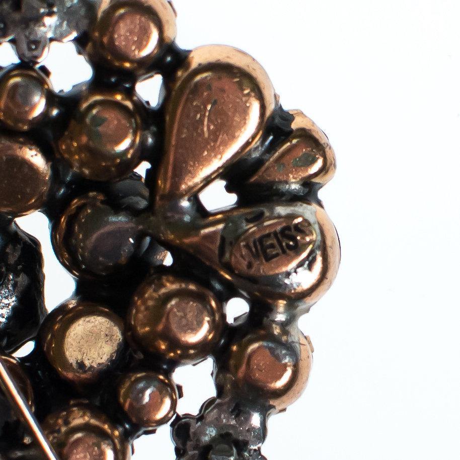 Vintage Weiss Brooch, Purple, Blue, Gold, and Red Rhinestones, Diamante Crystals, Silver Tone Setting, Brooches and Pins by Weiss - Vintage Meet Modern Vintage Jewelry - Chicago, Illinois - #oldhollywoodglamour #vintagemeetmodern #designervintage #jewelrybox #antiquejewelry #vintagejewelry