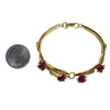 Vintage 1960s Red Rose and Gold Bracelet by 1960s - Vintage Meet Modern Vintage Jewelry - Chicago, Illinois - #oldhollywoodglamour #vintagemeetmodern #designervintage #jewelrybox #antiquejewelry #vintagejewelry