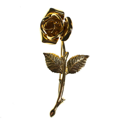 Vintage Brooch, Rose Brooch, Gold Tone Brooch, Brooches and Pins by 1950s - Vintage Meet Modern Vintage Jewelry - Chicago, Illinois - #oldhollywoodglamour #vintagemeetmodern #designervintage #jewelrybox #antiquejewelry #vintagejewelry