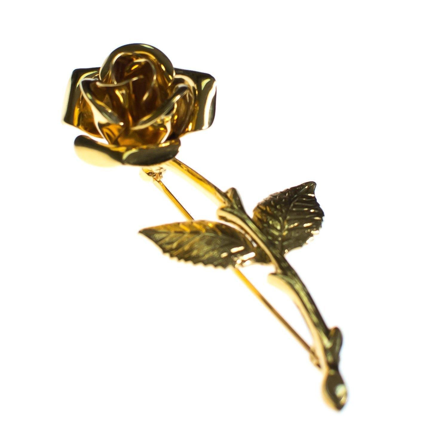 Vintage Brooch, Rose Brooch, Gold Tone Brooch, Brooches and Pins by 1950s - Vintage Meet Modern Vintage Jewelry - Chicago, Illinois - #oldhollywoodglamour #vintagemeetmodern #designervintage #jewelrybox #antiquejewelry #vintagejewelry