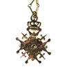 Vintage Coro Red Enamel and Rhinestone Heraldic Pendant Necklace by Coro - Vintage Meet Modern Vintage Jewelry - Chicago, Illinois - #oldhollywoodglamour #vintagemeetmodern #designervintage #jewelrybox #antiquejewelry #vintagejewelry