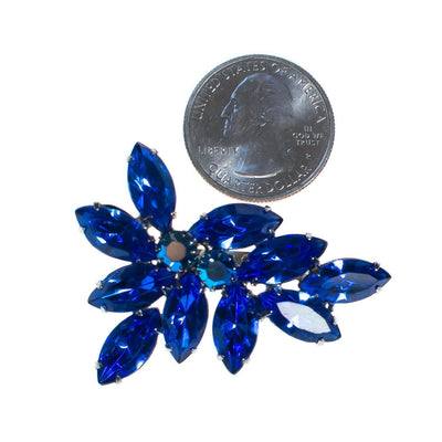 Vintage Blue Aurora Borealis Marquise Rhinestone Brooch by 1950s - Vintage Meet Modern Vintage Jewelry - Chicago, Illinois - #oldhollywoodglamour #vintagemeetmodern #designervintage #jewelrybox #antiquejewelry #vintagejewelry