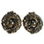 Vintage 1940s Gold Repousse Statement Earrings