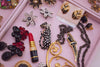 Vintage Black Lucite Quatrafoil Earrings by 1980s - Vintage Meet Modern Vintage Jewelry - Chicago, Illinois - #oldhollywoodglamour #vintagemeetmodern #designervintage #jewelrybox #antiquejewelry #vintagejewelry