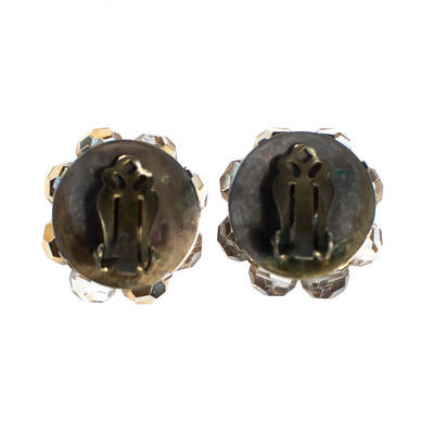 Vintage Champagne Aurora Borealis Crystal Beaded Earrings by Mid Century Modern - Vintage Meet Modern Vintage Jewelry - Chicago, Illinois - #oldhollywoodglamour #vintagemeetmodern #designervintage #jewelrybox #antiquejewelry #vintagejewelry