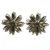 Vintage Black Daisy and Gold Daisy with Aurora Borealis Crystal Statement Earrings by Mid Century Modern - Vintage Meet Modern Vintage Jewelry - Chicago, Illinois - #oldhollywoodglamour #vintagemeetmodern #designervintage #jewelrybox #antiquejewelry #vintagejewelry