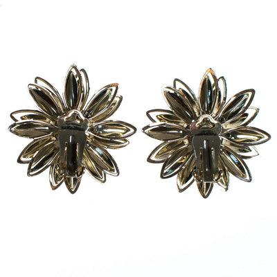 Vintage Black Daisy and Gold Daisy with Aurora Borealis Crystal Statement Earrings by Mid Century Modern - Vintage Meet Modern Vintage Jewelry - Chicago, Illinois - #oldhollywoodglamour #vintagemeetmodern #designervintage #jewelrybox #antiquejewelry #vintagejewelry