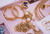 Vintage Crown Trifari Mid Century Modern Gold Pebbled Textured Bangle Bracelet by Crown Trifari - Vintage Meet Modern Vintage Jewelry - Chicago, Illinois - #oldhollywoodglamour #vintagemeetmodern #designervintage #jewelrybox #antiquejewelry #vintagejewelry