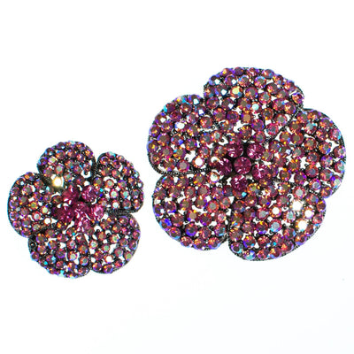 Vintage Pink Rhinestone Flower Brooch by 1990s - Vintage Meet Modern Vintage Jewelry - Chicago, Illinois - #oldhollywoodglamour #vintagemeetmodern #designervintage #jewelrybox #antiquejewelry #vintagejewelry
