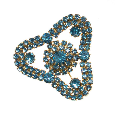 Vintage Retro Baby Blue Rhinestone Brooch by 1950s - Vintage Meet Modern Vintage Jewelry - Chicago, Illinois - #oldhollywoodglamour #vintagemeetmodern #designervintage #jewelrybox #antiquejewelry #vintagejewelry