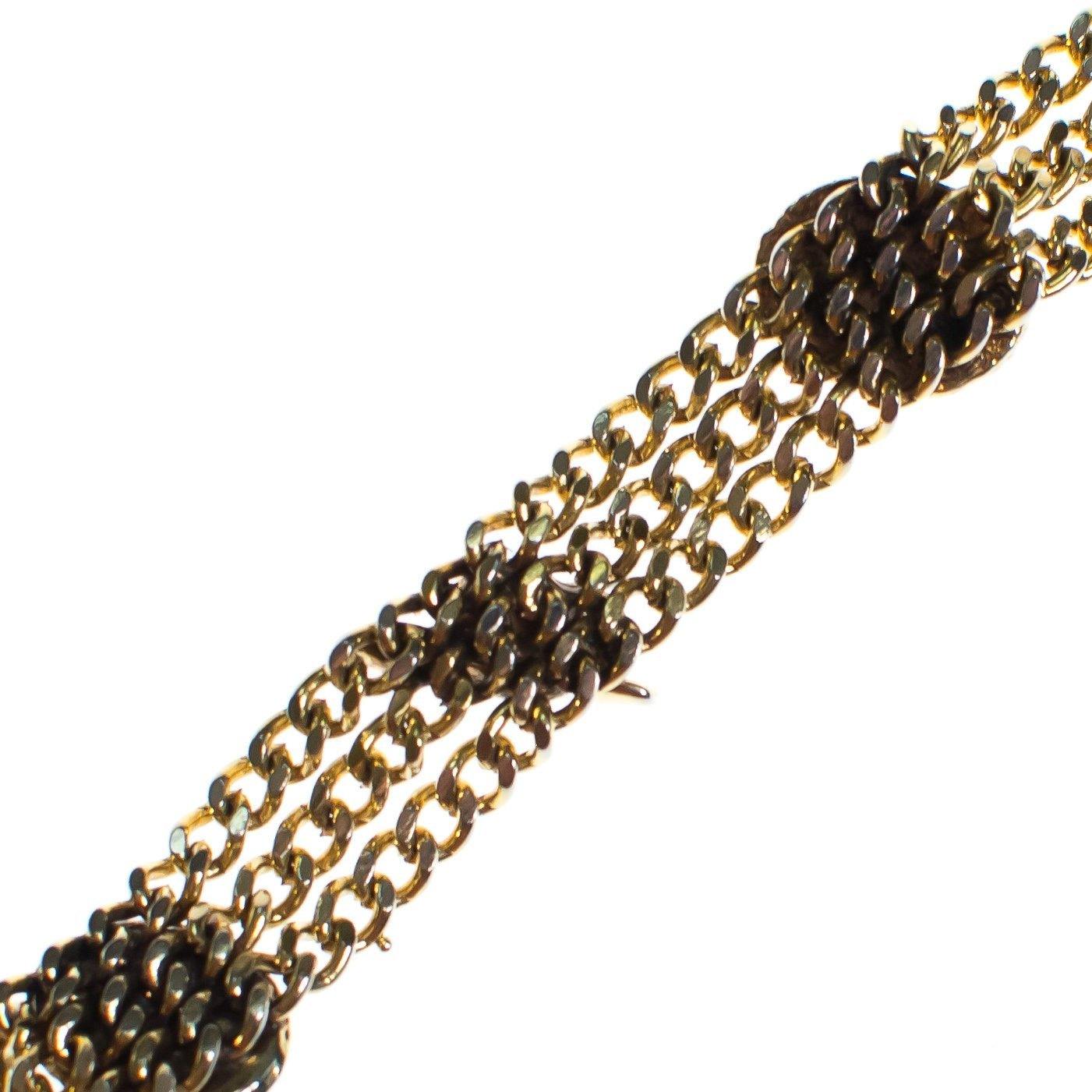 Vintage Goldette Bracelet with Faux Pearls, Red, Green, and Orange Gemstones, Gold Tone Setting, Snap Lock Clasp by Goldette - Vintage Meet Modern Vintage Jewelry - Chicago, Illinois - #oldhollywoodglamour #vintagemeetmodern #designervintage #jewelrybox #antiquejewelry #vintagejewelry