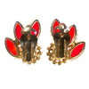 Vintage Juliana Red Rhinestone Earrings by Juliana - Vintage Meet Modern Vintage Jewelry - Chicago, Illinois - #oldhollywoodglamour #vintagemeetmodern #designervintage #jewelrybox #antiquejewelry #vintagejewelry