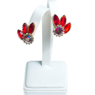 Vintage Juliana Red Rhinestone Earrings by Juliana - Vintage Meet Modern Vintage Jewelry - Chicago, Illinois - #oldhollywoodglamour #vintagemeetmodern #designervintage #jewelrybox #antiquejewelry #vintagejewelry