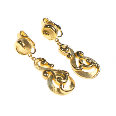 Vintage Crown Trifari Modernist Swirl Dangle Drop Earrings by Crown Trifari - Vintage Meet Modern Vintage Jewelry - Chicago, Illinois - #oldhollywoodglamour #vintagemeetmodern #designervintage #jewelrybox #antiquejewelry #vintagejewelry