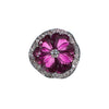 Vintage Kenneth Jay Lane Sparkling Purple Pansy Statement Ring with Pave Crystals by Kenneth Jay Lane - Vintage Meet Modern Vintage Jewelry - Chicago, Illinois - #oldhollywoodglamour #vintagemeetmodern #designervintage #jewelrybox #antiquejewelry #vintagejewelry