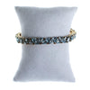 Vintage Suzanne Somers  Blue Topaz Trillion CZ Cut 18kt Gold Over Sterling Silver Tennis Bracelet by Suzanne Somers - Vintage Meet Modern Vintage Jewelry - Chicago, Illinois - #oldhollywoodglamour #vintagemeetmodern #designervintage #jewelrybox #antiquejewelry #vintagejewelry