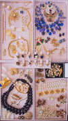 Vintage Garnet Bracelet Set in 18kt Gold Over Sterling Silver by 1980s - Vintage Meet Modern Vintage Jewelry - Chicago, Illinois - #oldhollywoodglamour #vintagemeetmodern #designervintage #jewelrybox #antiquejewelry #vintagejewelry